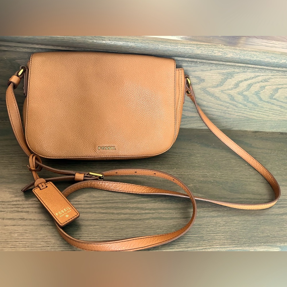Tan Leather Fossil Crossbody